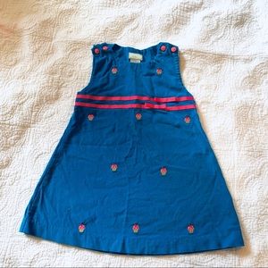 Cute K & L Blue Cupcake jumper dress 2T blue pink